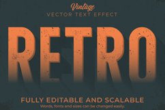 Editable vintage text effect, retro 70s and 80s text style Product Image 1