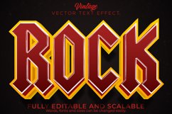 Editable vintage music text effect, retro 70s and 80s text s Product Image 1