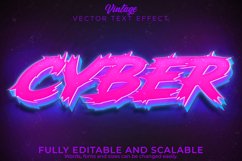 Cyber text effect, editable future and fiction font style Product Image 1