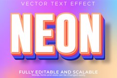 Neon stylish text effect, editable trend and marketing text Product Image 1