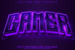Gamer text effect, editable esport and neon text style Product Image 1
