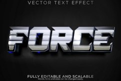 Metallic text effect, editable sword and police text style Product Image 1