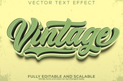 Retro, vintage text effect, editable 70s and 80s text style Product Image 1