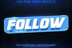 Follow text effect, editable social media blue text style Product Image 1