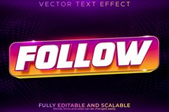 Follow text effect, editable social media app text style Product Image 1