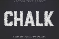 Chalk text effect, editable blackboard and school text style Product Image 1