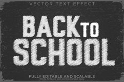 Back to school text effect, editable blackboard and chalk te Product Image 1