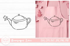 Tea Beverages Outline SVG Cut File Product Image 1