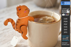 Cute Animals Tea Bag Holder Laser Cut Bundle | Tea Bag Clips Product Image 14