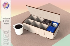 Laser Cut Tea Bag Storage Box SVG Product Image 1