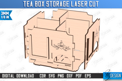 Tea Bag Organizer Laser Cut | Tea Bag Holder Design | CNC Product Image 3