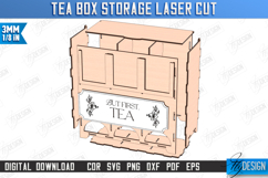 Tea Bag Organizer Laser Cut | Tea Bag Holder Design | CNC Product Image 2