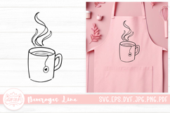 Tea Beverages Outline SVG Cut File Product Image 1