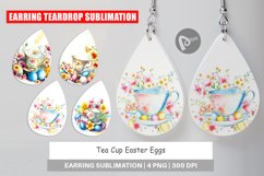 Earring Teardrop Tea Cup Easter Eggs Product Image 1