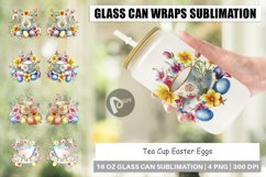 Glass Can Wraps Tea Cup Easter Eggs Product Image 1