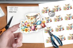 Tea Cup Easter Eggs Sticker Product Image 1