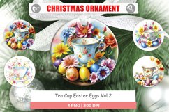 Christmas Ornaments Tea Cup Easter Eggs Product Image 1