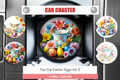 Car Coaster Tea Cup Easter Eggs Product Image 1