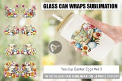 Glass Can Wraps Tea Cup Easter Eggs Product Image 1