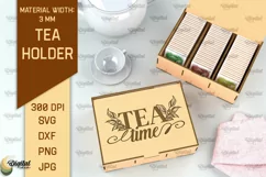 Tea Box Laser Cut. Tea Bag Holder SVG. Wooden Tea Box Laser Product Image 1