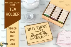 Tea Box Laser Cut. Tea Bag Holder SVG. Wooden Tea Box Laser Product Image 1