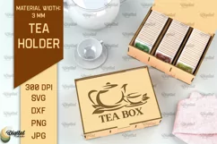 Tea Box Laser Cut. Tea Bag Holder SVG. Wooden Tea Box Laser Product Image 1