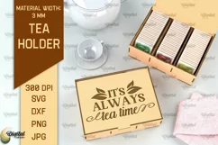 Tea Box Laser Cut. Tea Bag Holder SVG. Wooden Tea Box Laser Product Image 1