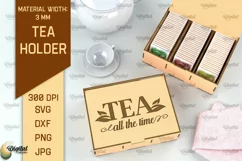 Tea Box Laser Cut. Tea Bag Holder SVG. Wooden Tea Box Laser Product Image 1