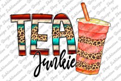 Tea Junkie Sublimation - Tea Sublimation - Leopard - Serape Product Image 1