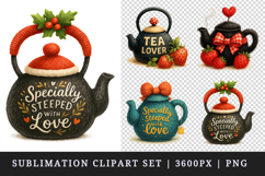Tea Lover clipart printable sublimation design png Product Image 1