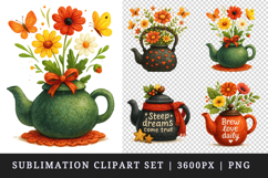 Tea Lover clipart printable sublimation design png Product Image 1