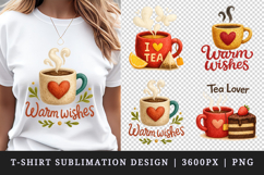 Tea Lover t-shirt printable sublimation design png Product Image 1