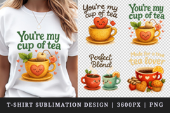 Tea Lover t-shirt printable sublimation design png Product Image 1