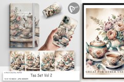 Digital Paper Tea Set Product Image 1