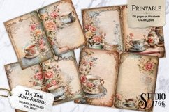 Floral Tea Time Junk Journal Pages Product Image 1