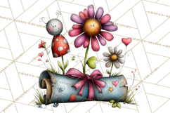 Tea Time Notes Clipart, Printable Teacup PNG, Romantic Product Image 2