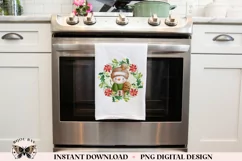 Watercolor Snowman & Christmas Wreath PNG For Sublimation Product Image 3