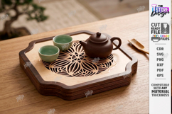 Tea Trays Laser Cut Bundle | Serving Trays | Tea Ceremony Product Image 4