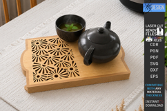 Wooden Tea Serving Tray Laser Cut Bundle | Gongfu Tea Table Product Image 4