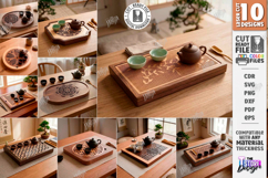 Tea Trays Laser Cut Bundle | Serving Trays | Tea Ceremony Product Image 1