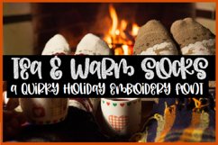 TEA & WARM SOCKS EMBROIDERY FONT Product Image 1