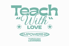 Teach With Love Vintage Urban T-shirt Design Product Image 1