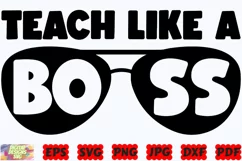 Teach Like A Boss SVG | Teach SVG | Teacher Life SVG |School Product Image 3