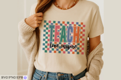 Teach love inspire typography SVG t-shirt design Product Image 3