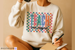 Teach love inspire typography SVG t-shirt design Product Image 4