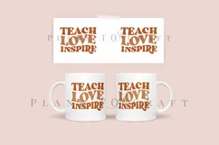 teach love inspire coffee mug glass wrap svg 11oz 15oz mug svg presized for 11oz 15oz glass ready to cut and sublimation files