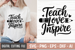 Teach Love Inspire SVG File | Teacher Life SVG Product Image 1