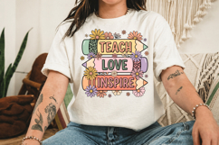 Teach Love Inspire Pencil Sublimation Product Image 3