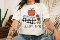 Teach Love Inspire PNG Design, Back to School Product Image 3
