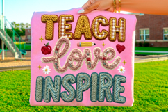 teach love inspire, teacher png, teacher shirt design, teacher sublimation, classroom decor, educator gift png, school shirt png, teacher life png, teaching design, teacher appreciation